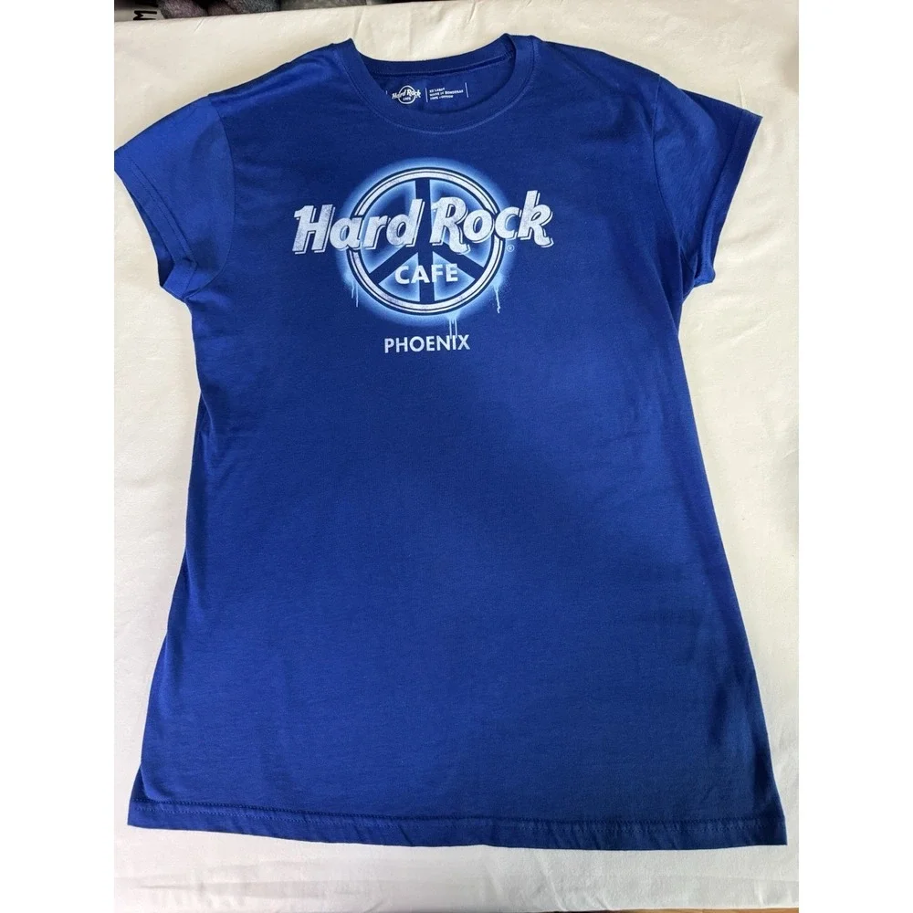 Hard Rock Café Phoenix Blue T-Shirt XXL 100% Cotton Made in Honduras
